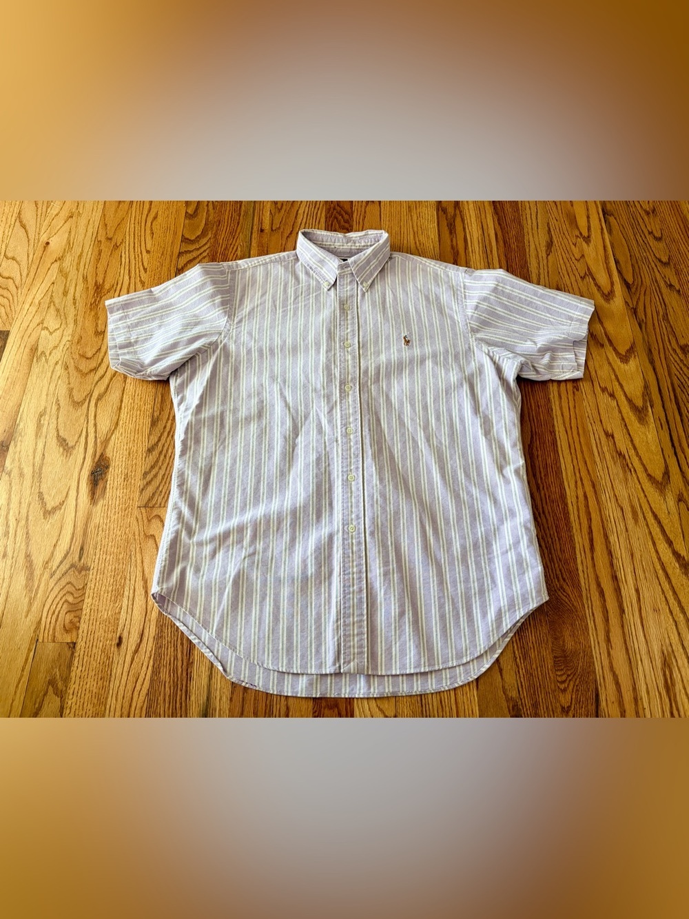 Ralph Lauren Classic Fit Pale Striped Short Sleeve Button Down